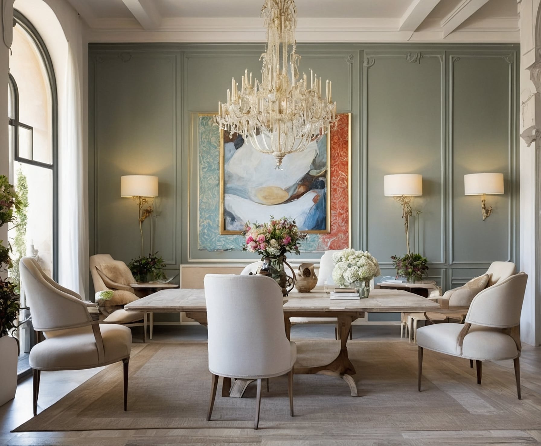 Transformación elegante de un salón clásico